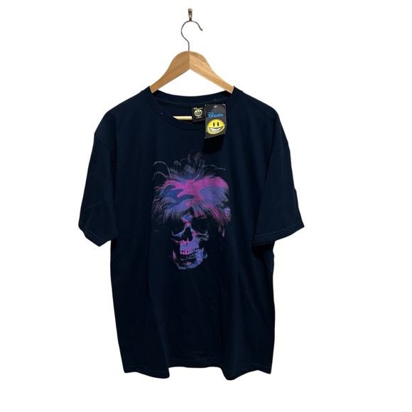 Ron English Andy Warhol pop art skull logo graffiti tee